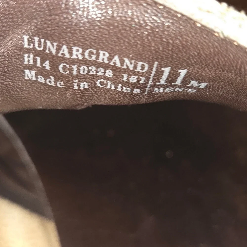 Sz 11 M Mens Cole Haan Lunargrand Tan Suede Wingtip Oxford Shoes C10228